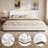 King Size Upholstered Platform Bed Frame Elegant Panel Headboard No Box Spring Needed for Bedroom