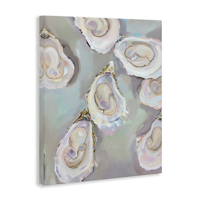 Pastel Oysters Still Life Canvas Wall Art by Arlington Prints