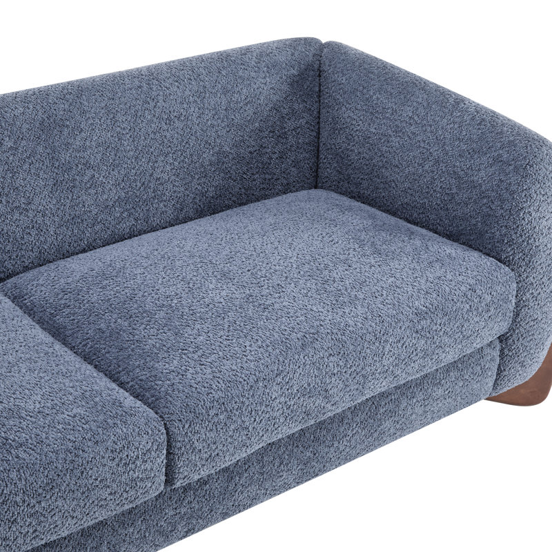 Canapé Rhudine Boucle, H 27 po x l 82,75 po x P 32 po, 3, Marine