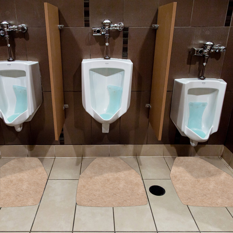 G-Floor Drip & Dry Urinal Mats, 24"W x 30"L, Tan