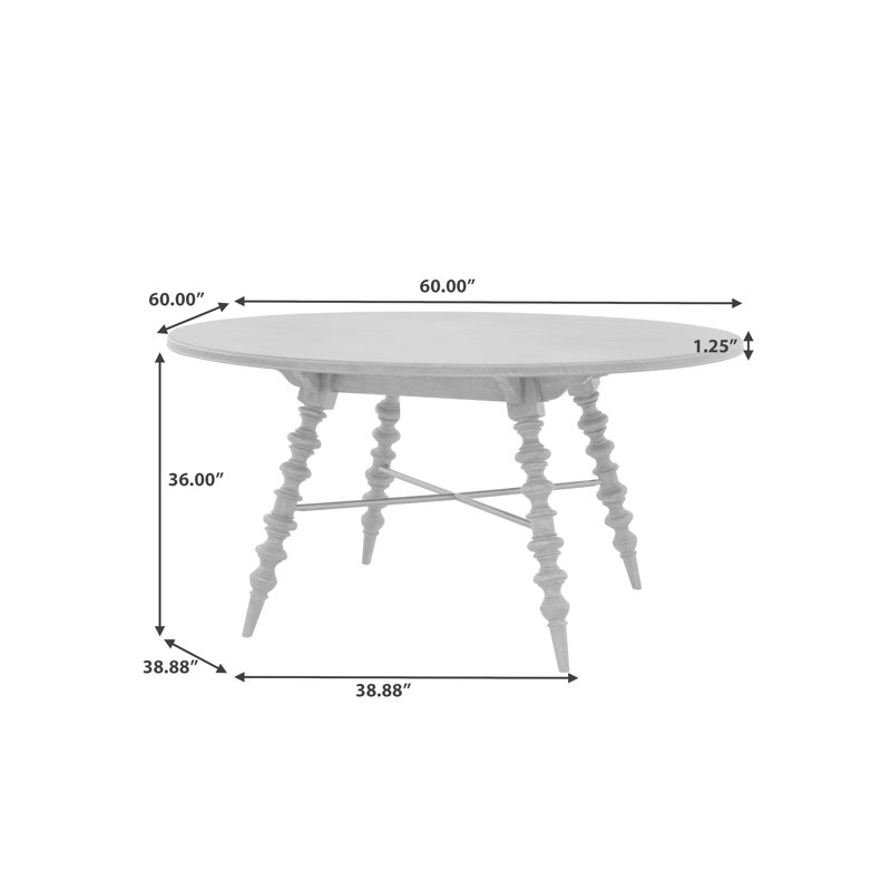 Revival Row 60" Round Brown Wood Bar Height Table