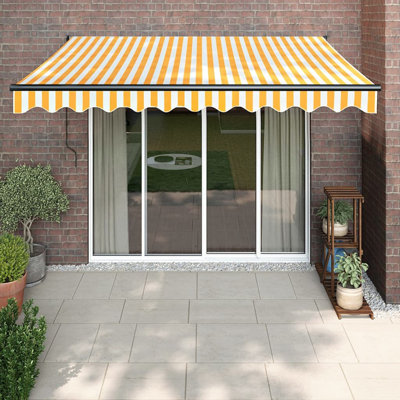 Dakota Fields Polyester Cover Retractable Patio Awning