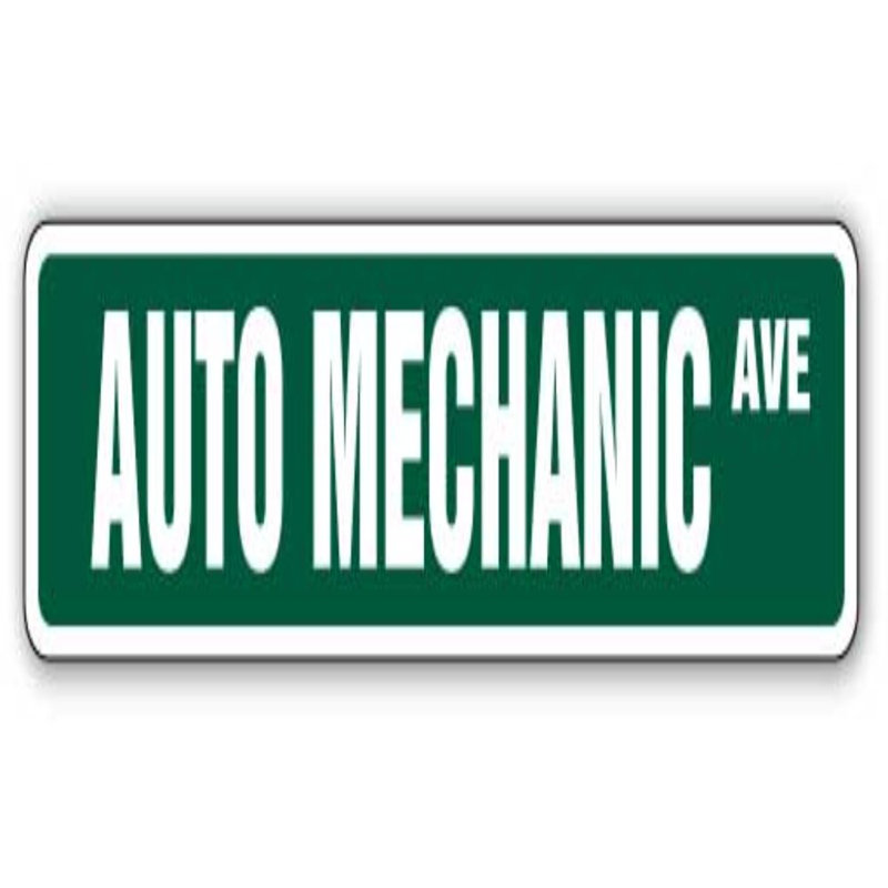 Auto Mechamic Street Sign