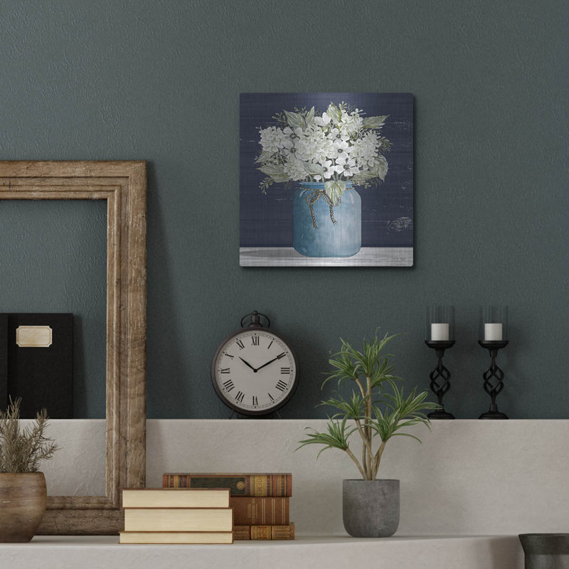 "Fleurs blanches I" par Cindy Jacobs, H 12 po x l 12 po