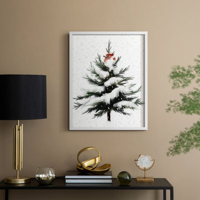 «Christmas Holiday Art CCLxxvi», reproduction d'art encadrée - bois massif