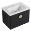 Meuble-lavabo à fermeture en douceur 28 po avec lavabo, pour petite salle de bain (emballage KD)-1985391032