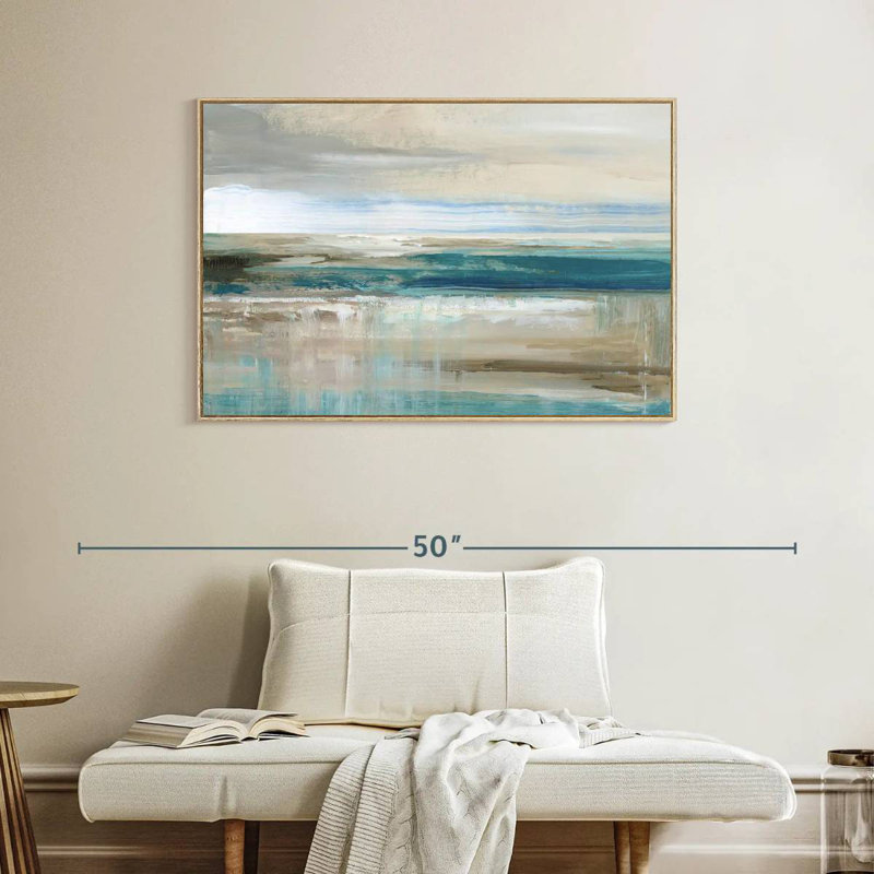 Mer de Kofi, Cadre flottant en bois naturel, 40 po x 27 po