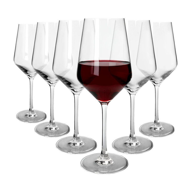 Argon Tableware Soho Crystal Red Wine Glasses, Set of 6