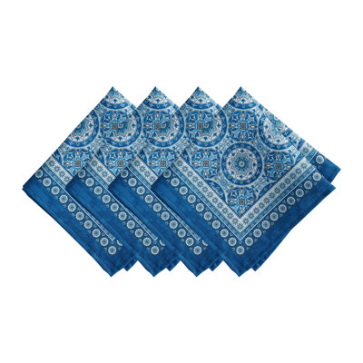 Serviette de table géométrique en polyester résistante à l'eau et aux taches