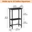 Support pour aquarium à 3 niveaux de 52 cm (20,5 po) pour 38 litres (10 gallons) - Étagère de rangement robuste et résistante à l'eau-1801047760-1801047765