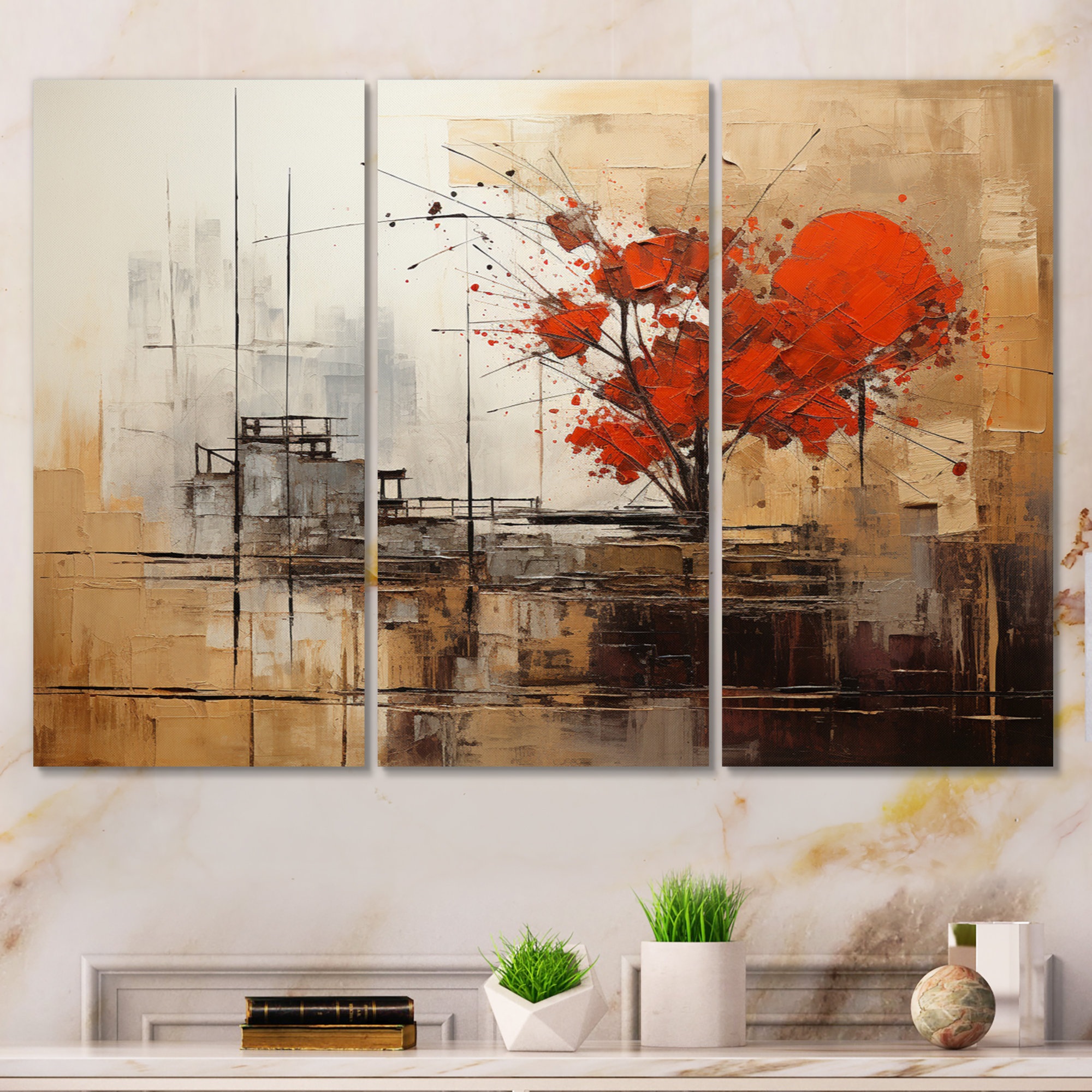Winston Porter Autumn Collages I On Canvas 3 Pieces Print | Wayfair