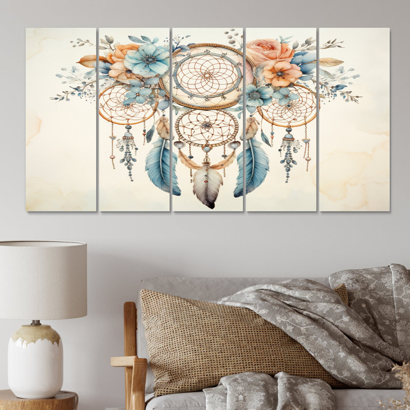 Teal Dreamcatcher Vintage Whispers Religious & Spiritual Wall Decor on Metal