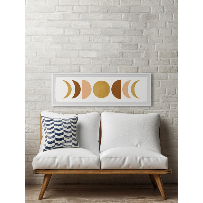 Lunar Cycle - Single Picture Frame Painting, 38cm H x 114cm W x 3.81cm D