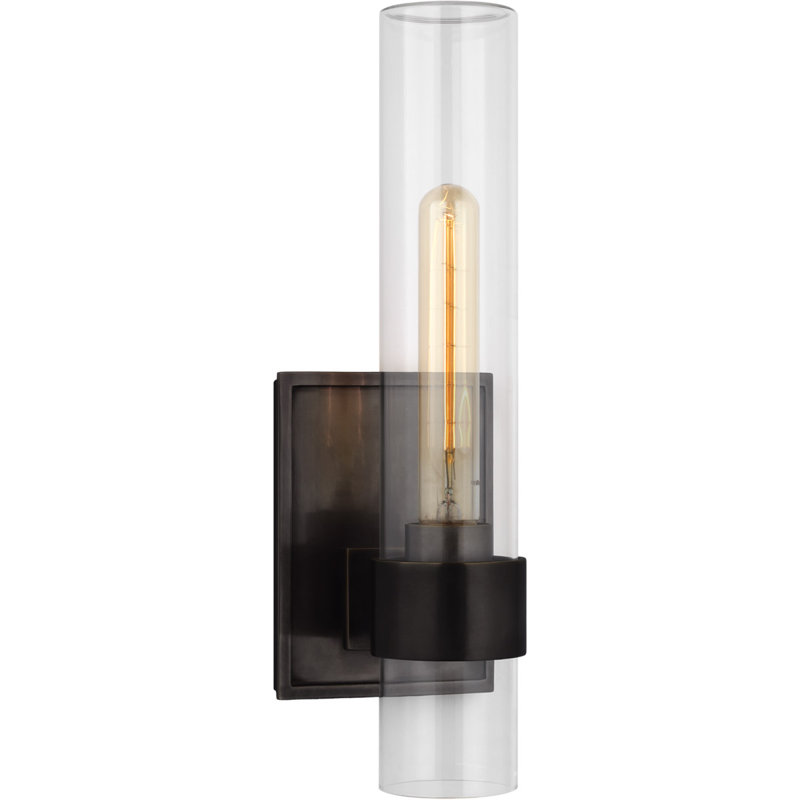 Ian K. Fowler Presidio Outdoor Sconce, Polished Nickel, 14" H x 4.75" W x 4.75" D