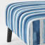 Fauteuil de chambre moderne rembourré bleu et blanc-1976484720