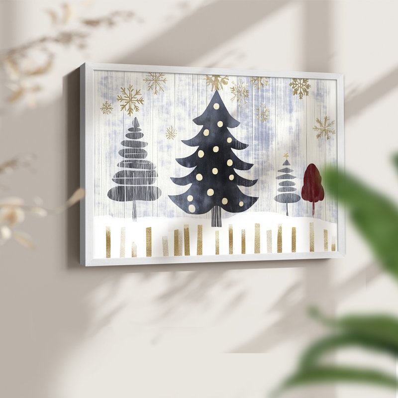 Art de Noël - CLxxi - reproduction encadrée - réversible, H 22 po x l 28 po, Blanc