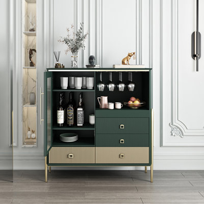 Italian Light Luxury Sideboard Solid Wood Dining Room Multifunctional Storage Sideboards