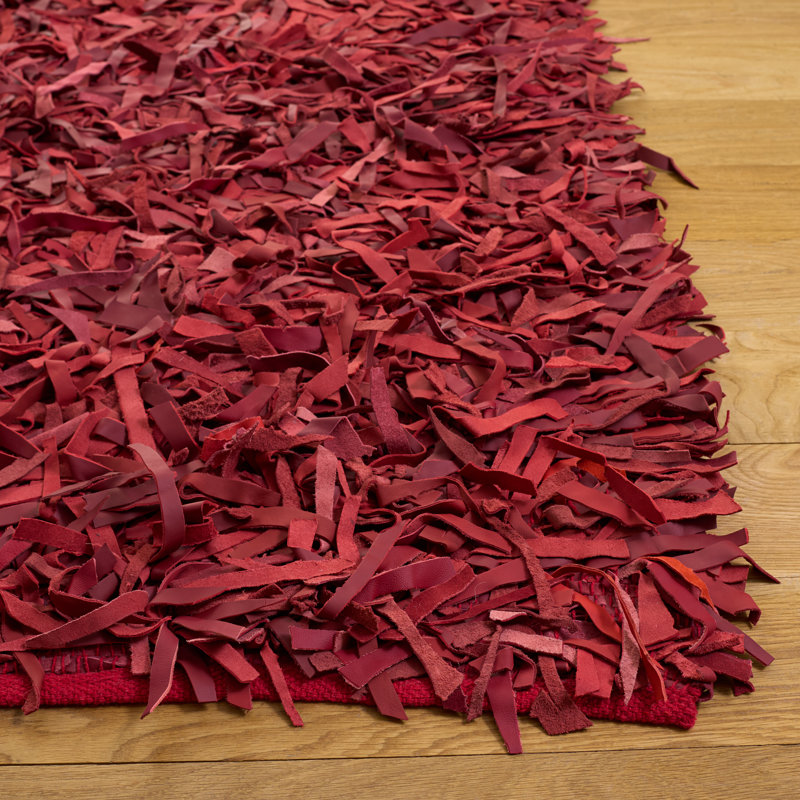 Tapis de couleur unie en coton / coton tissé à la main Arik, Rectangle 8 pi x 10 pi
