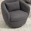 Fauteuil demi-tonneau rembourré pivotant avec rangement 2 pièces-2128614666