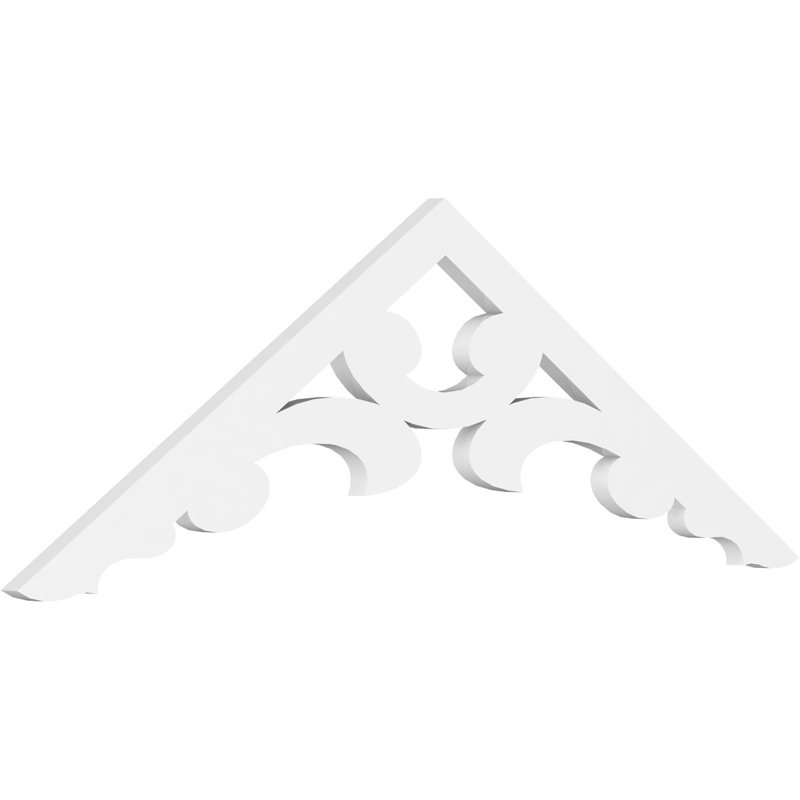 Gable en PVC de qualité architecturale Vienna, 4/12, Uréthane, 72 po x 12 po x 1 po
