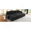 Canapé-lit convertible avec canapé-lit modulaire en forme de U 109,5 po avec méridienne de rangement, porte-gobelets, ports USB et boîtes et poches de rangement pour le salon, noir-1257011452