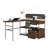 L-Shaped Desk, Brown Finish