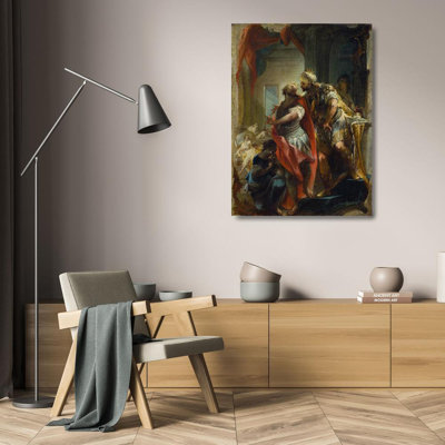 "St. Sampson with Emperor Justinian" by  Johann Wolfgang Baumgartner - Gallery Wrap Canvas Wall Art