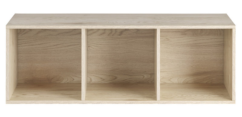 3-SECTION CUBE ORGANIZER-WHITE OAK
