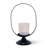 Black Metal Tealight Holder With Glass Accent