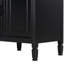 Meuble-lavabo noir autoportant de 24 pouces pour salle de bain avec lavabo, bois massif et fabrication, un tiroir rabattable, deux tiroirs standard, une tablette réglable, de la céramique facile à nettoyer, un grand espace de rangement, un dossier ouvert