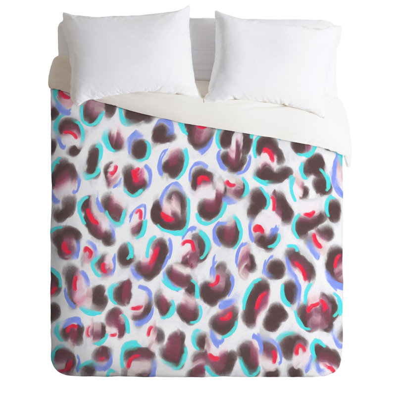 Polyester Duvet Cover Set, Twin Duvet Cover + 1 Standard Sham, Red/Purple