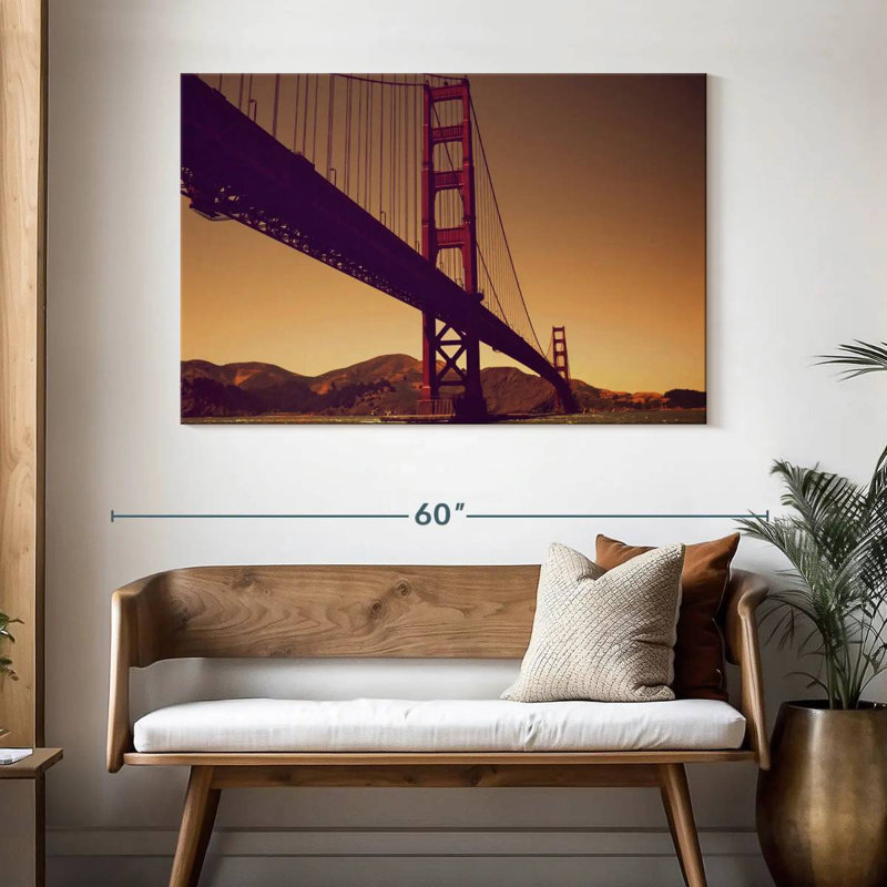 Lilie au coucher du soleil à Golden Gate, H 32 po x l 48 po