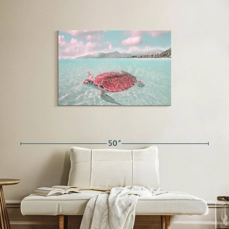 Brampt Sunbathing Turtle, 24" H x 36" W