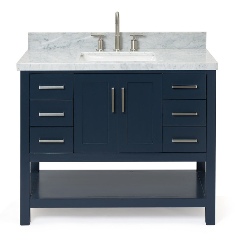Magnolia Bath Vanity Rectangular Basin S043SCWRV, Midnight Blue, Rectangular