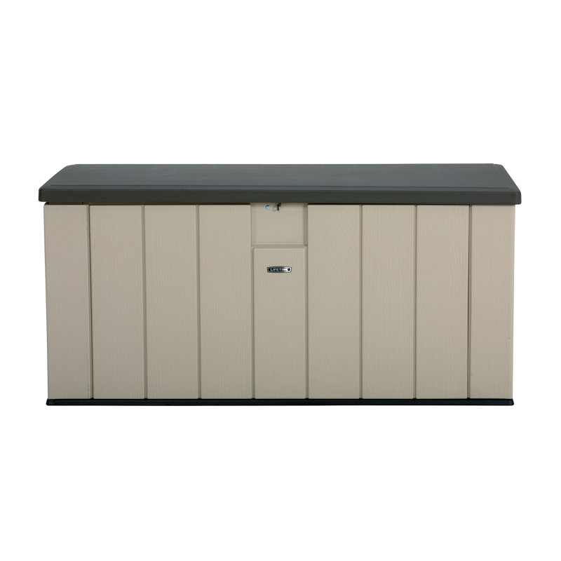 Lifetime 59.3'' W 150 Gallons Water Resistant Plastic Lockable Deck Box in Tan