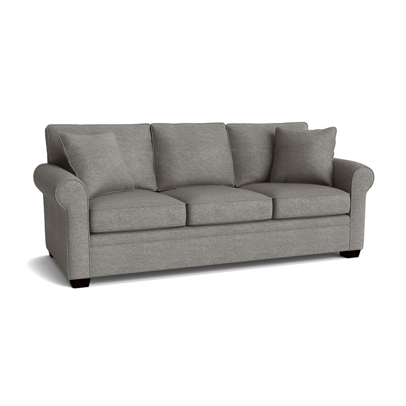 Quaker Upholstered 84'' Sofa, Espresso, Hill Sesame