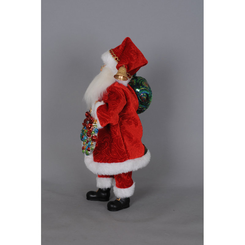 Beads with Wreath Santa Figurine
