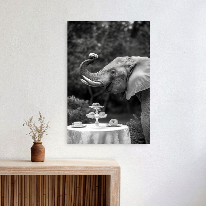 Elephant Tea Party Wall Art Print, 60.96cm H x 40.64cm W