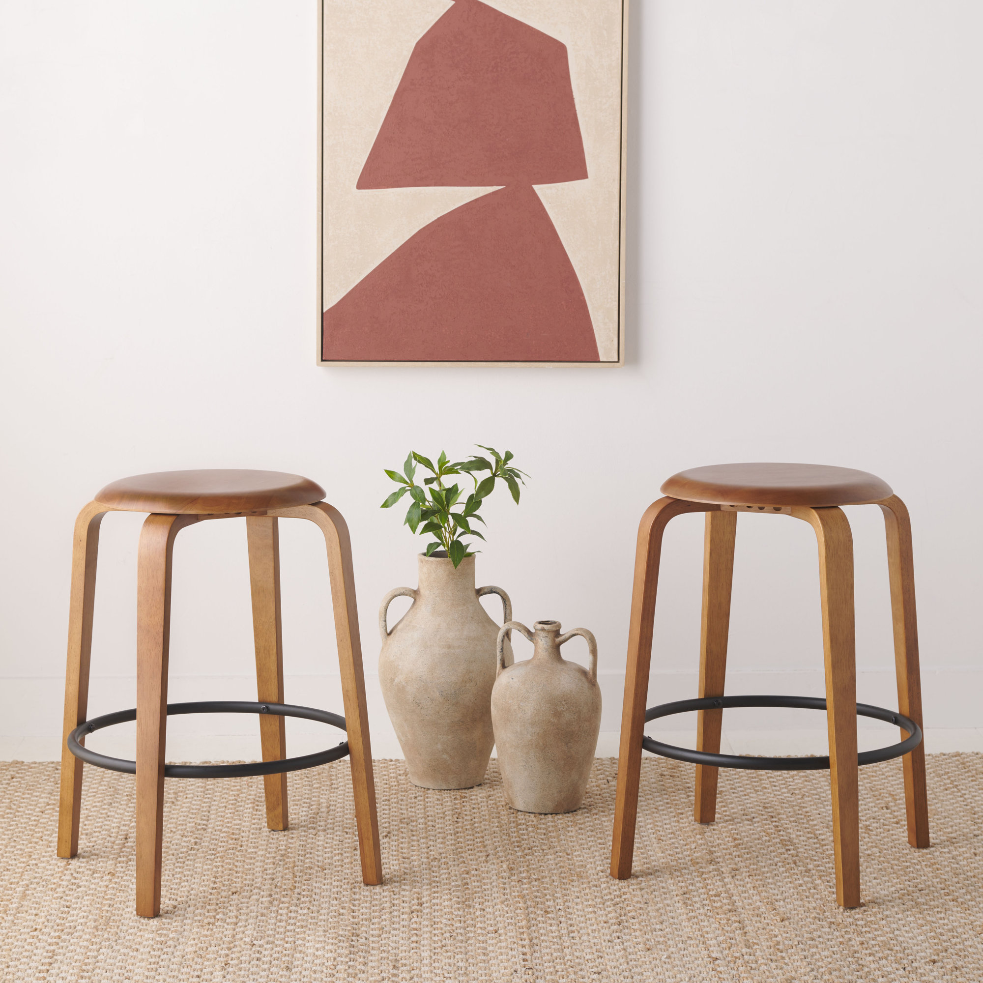 Eves 25.6" Counter Stool, Walnut