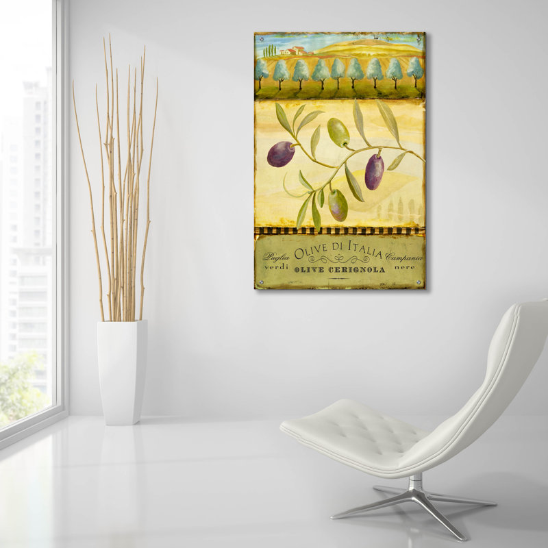  «Olive Grove Puglia» par Art Licensing Studio, art mural en verre acrylique, H 36 po x l 24 po x P 0,2 po