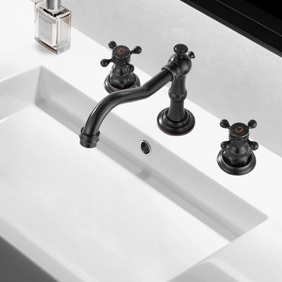 Widespread 2-handle Bathroom Sink Faucet with Drain Assembly