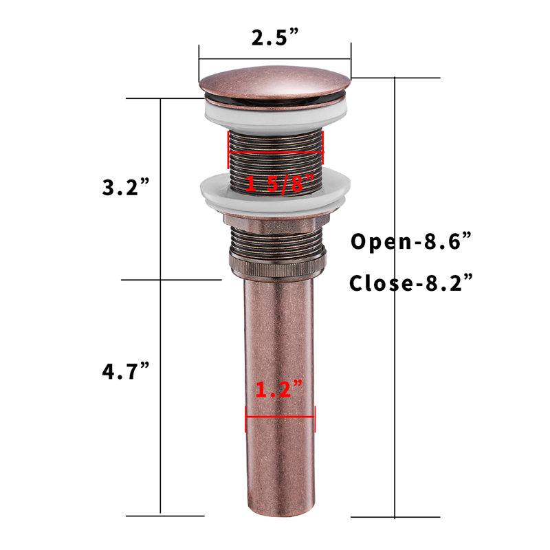 2.24'' W Pop-Up, Polished Chrome, No