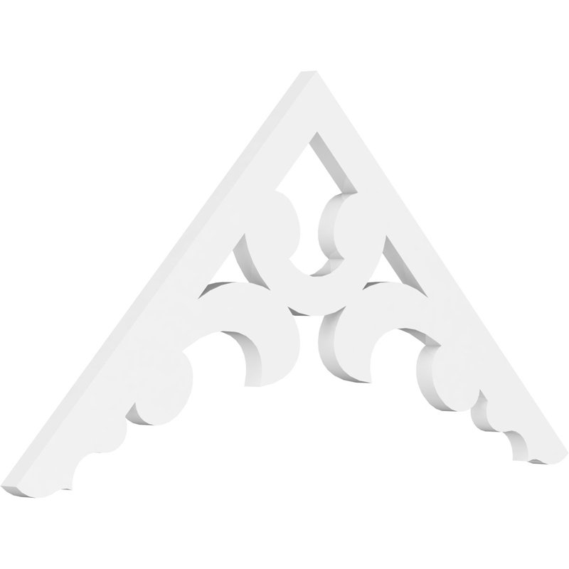 Gable en PVC de qualité architecturale Vienna, 36 po x 18 po x 1 po, 12 / 12, Plastique