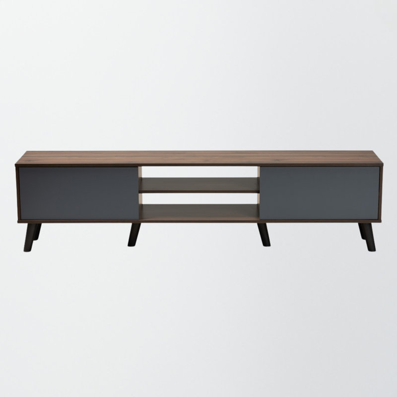 Unfinished TV Stand for TVs up to 78", Dark Brown