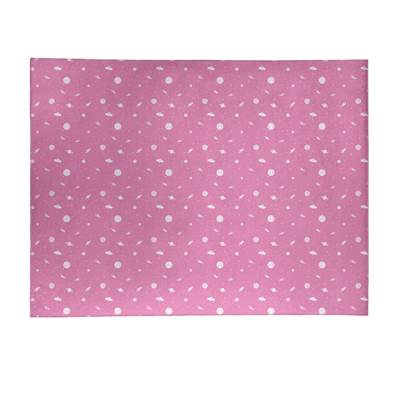 Tapis de zone rose space outer, Rectangle 9 pi x 12 pi