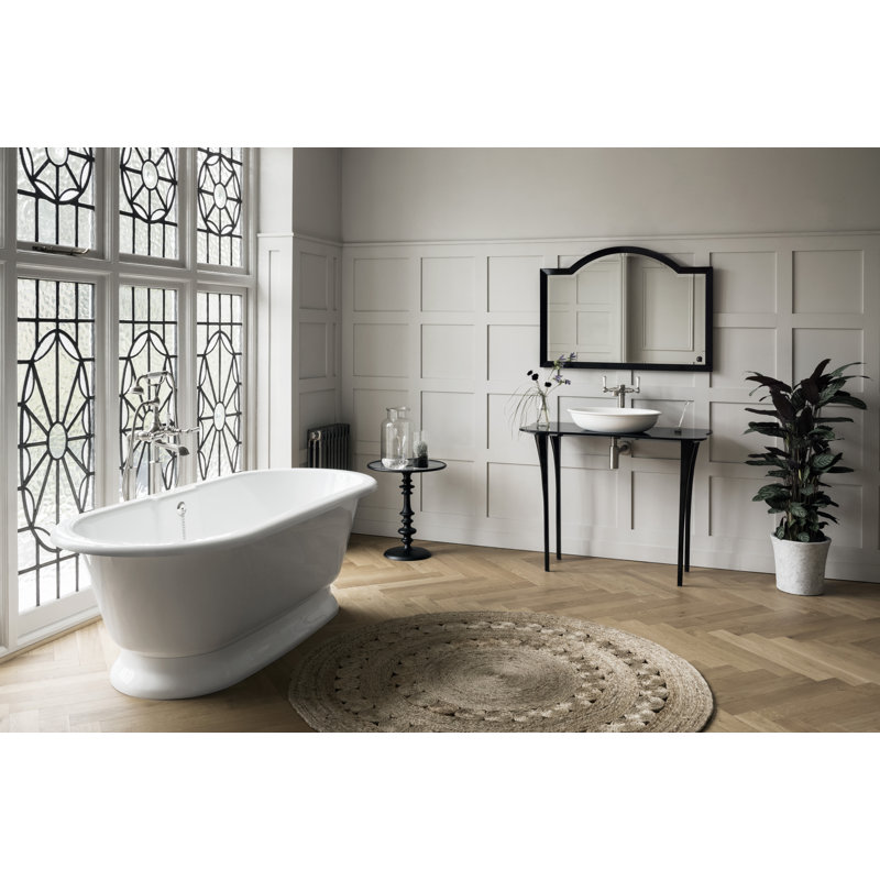 York 68.5" x 31.25" Freestanding Soaking Bathtub, Gloss White