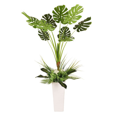 60 po Faux Philodendron plante en pot en céramique