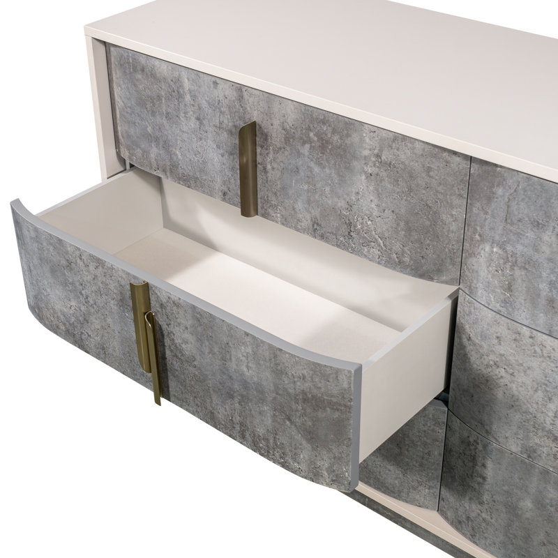 Pavira Dresser With Mirror - Stone