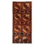 Tapis de couloir en laine noué à la main des années 1980 de conception unique 3 pi 10 po X 11 pi 9 po Tapis décoratif rouge