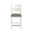 6-Piece Gathering Height Dining Set in Brown and White with Storage Drawers